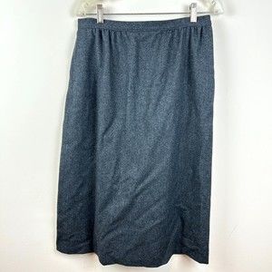 Pendleton Vintage Classic Wool Dark Gray A LineSkirt Size M Vintage 14